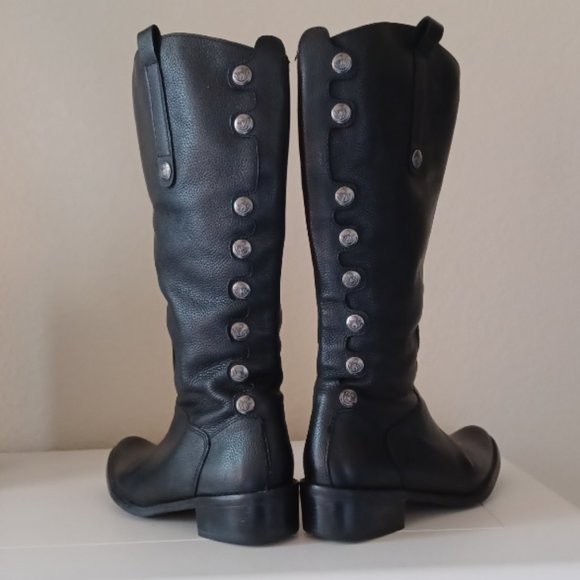 Matisse Shoes - EUC Matisse Sargent Black Pebble Leather Riding Boots Size 8.5W